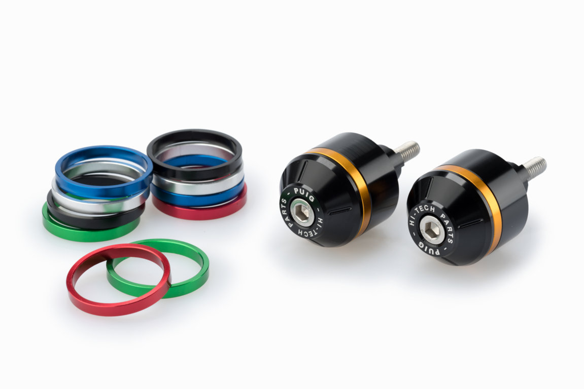 Bar ends PUIG SHORT WITH RING 20441N colour rings included