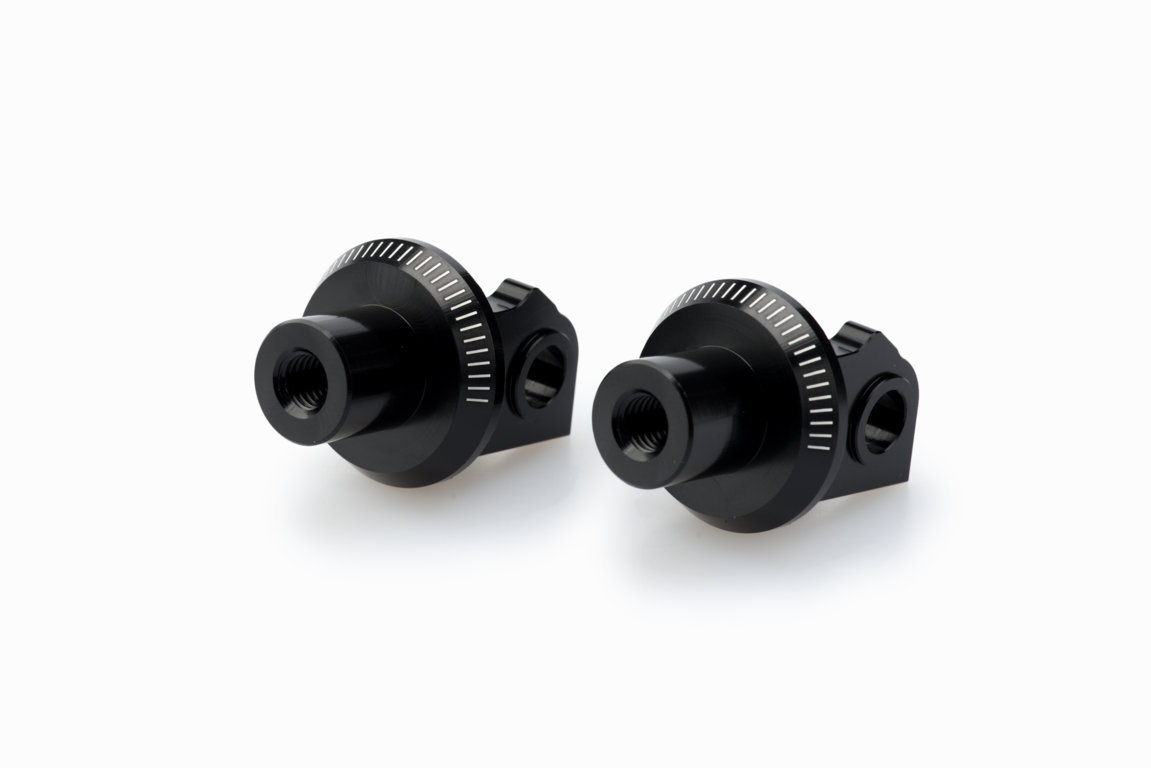 Footpeg adapters PUIG 20452N Crni for KTM Super Duke 1290 / R 2020-2024, KTM Super Duke 1390 R / R EVO 2024-2026
