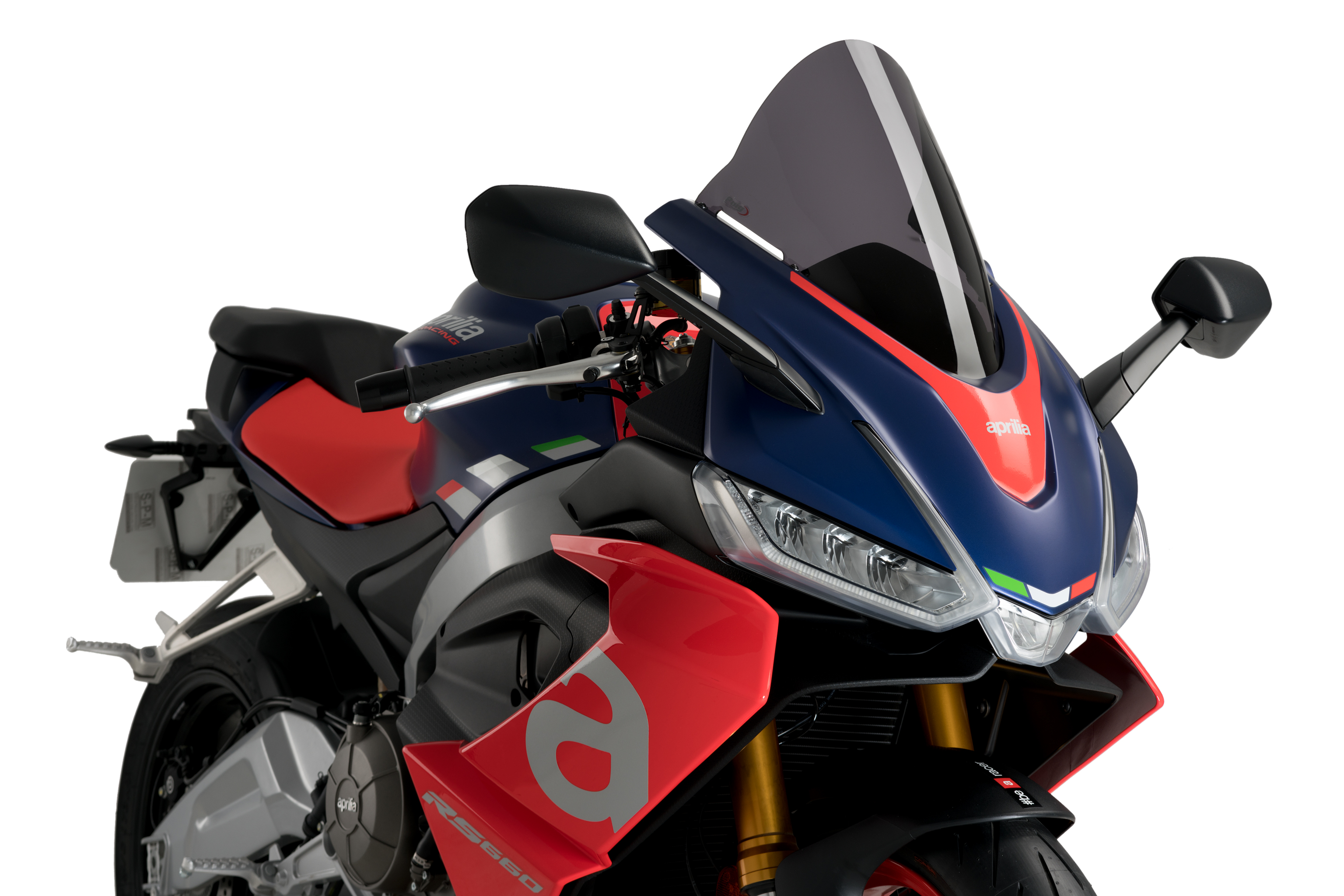 Windscreen PUIG R-RACER 20571F dark smoke for APRILIA RS 660 (Factory) 2021-2024