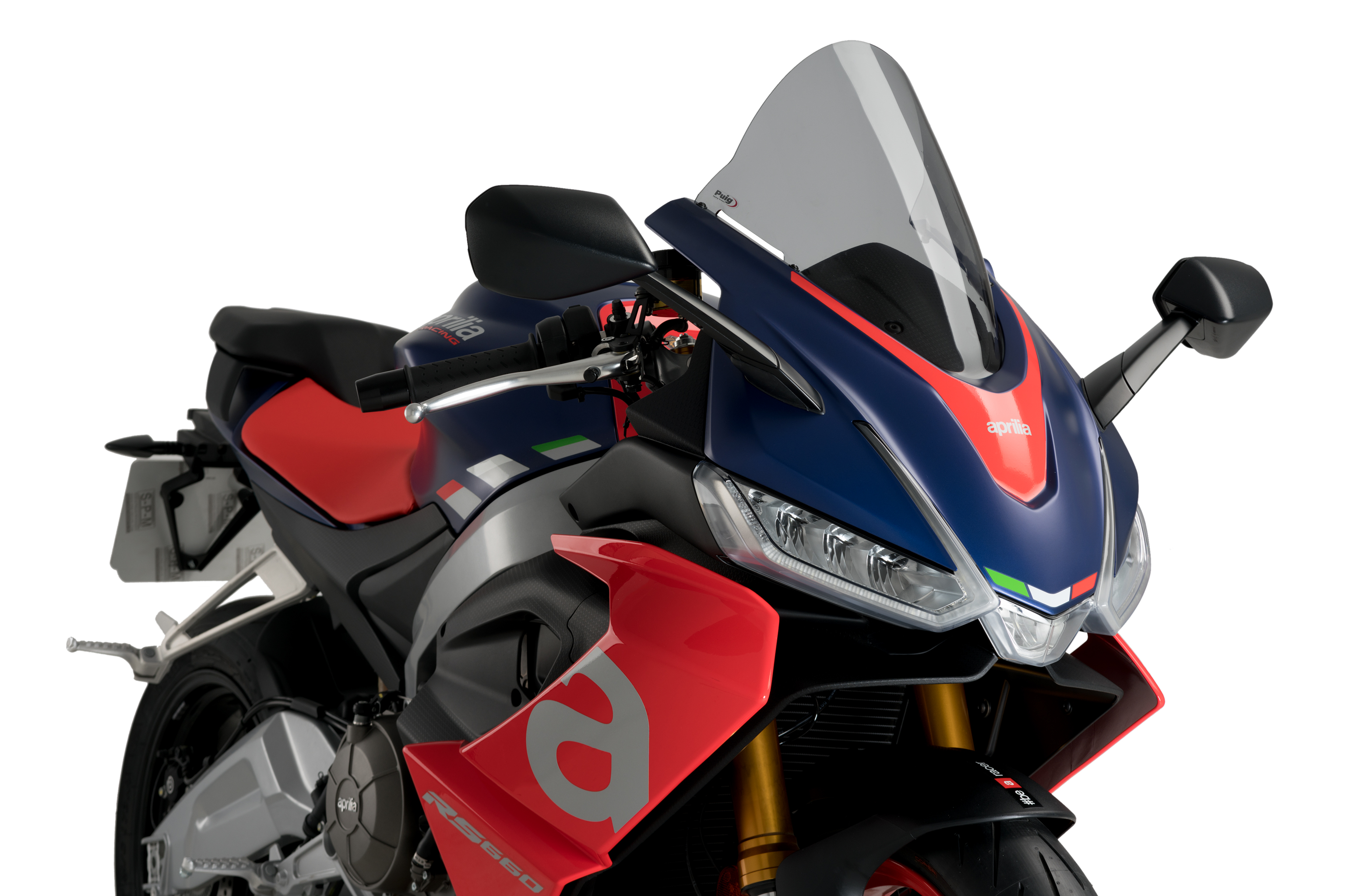 Windscreen PUIG R-RACER 20571H smoke for APRILIA RS 660 (Factory) 2021-2026