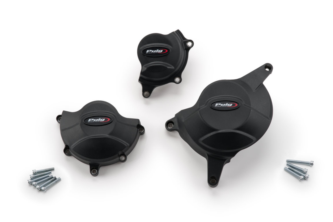 Engine protective covers PUIG 20625N Crni included right, left and alternator caps