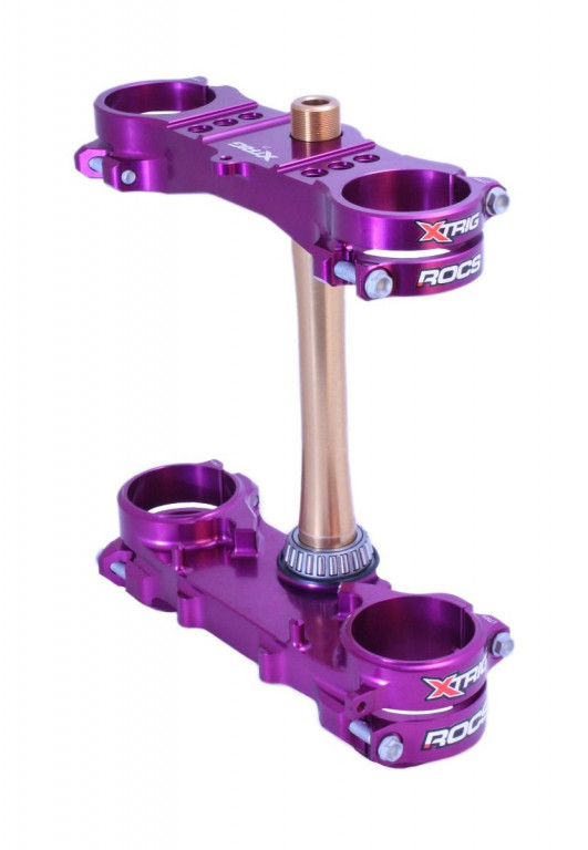 Triple clamps X-TRIG ROCS TECH 40201023 25mm Purple
