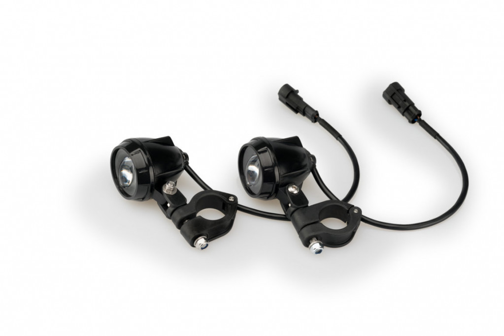 Auxiliary LED lights PUIG BEAM 2.0 20755N Crni homologated, set