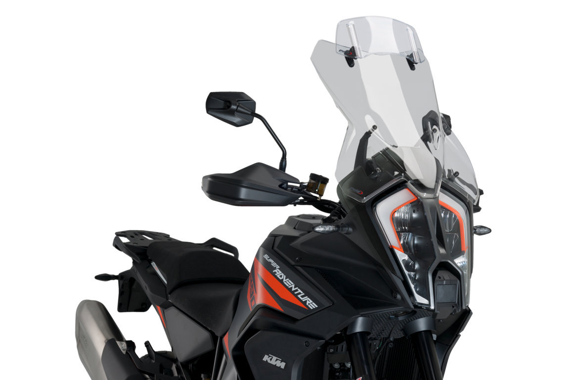 Windshield PUIG TOURING PLUS WITH VISOR 20817H smoke for KTM Super Adventure 1290 / R / S 2021-2025