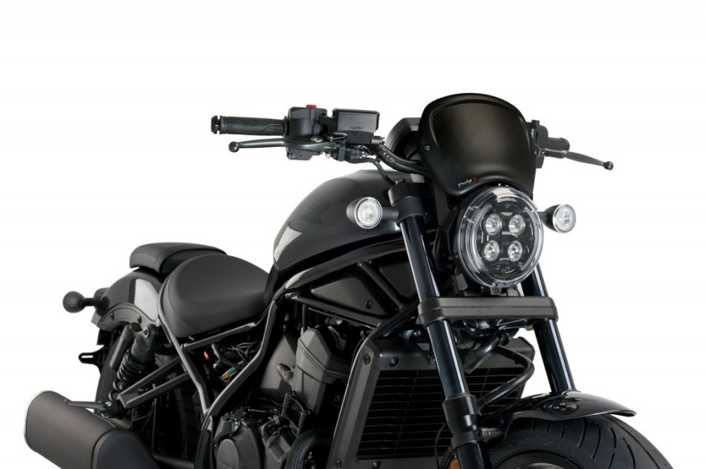 Windshield PUIG FRONTAL PLATE 20821C carbon Look