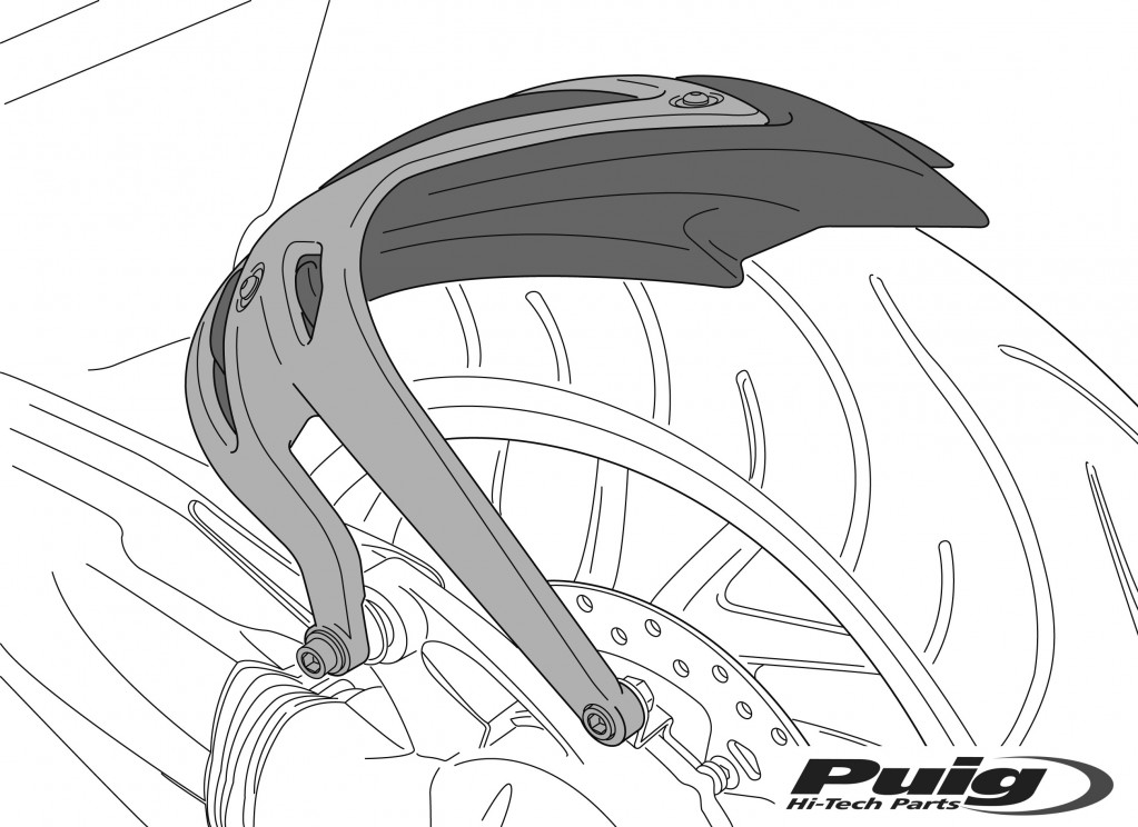 Stražnji blatobran PUIG S 21146C carbon look