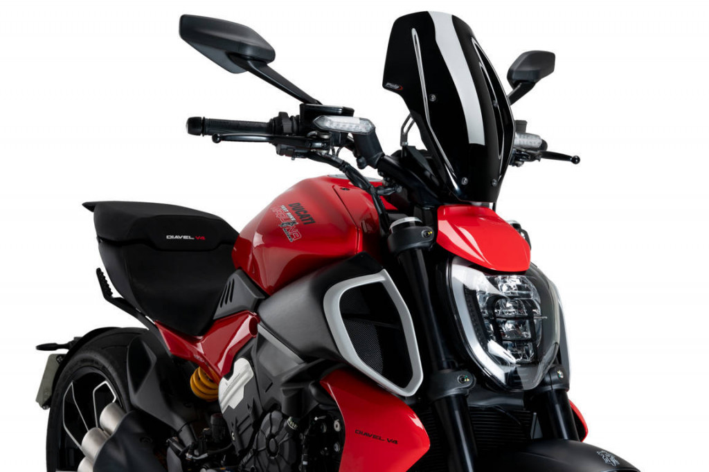 Windshield PUIG NEW GENERATION 21713N Crni adjustable