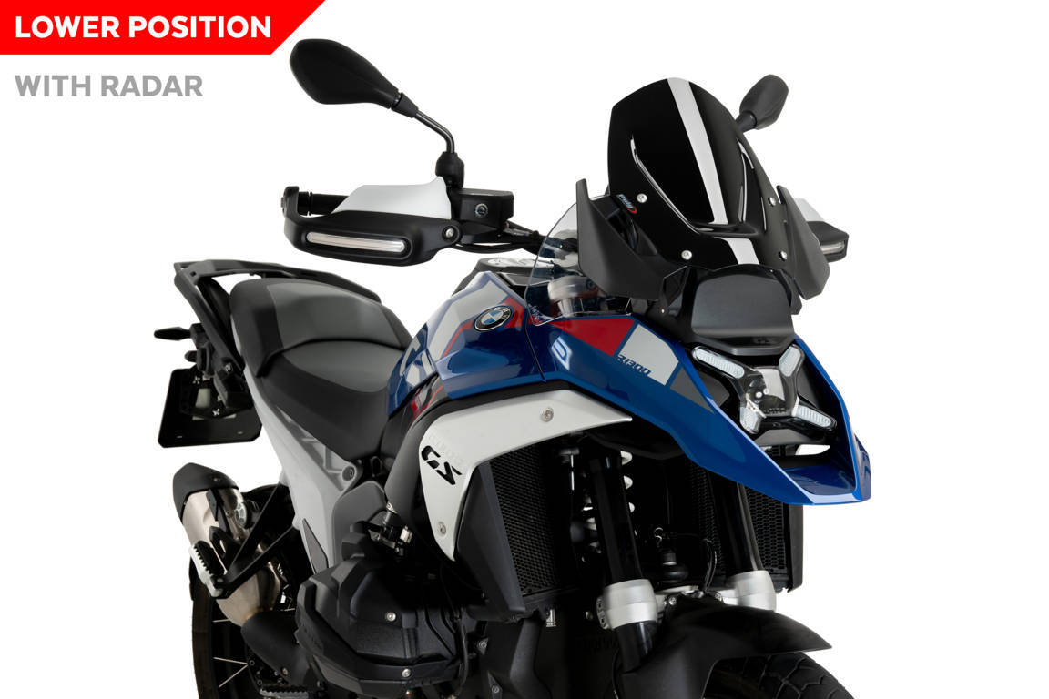 Windscreen PUIG SPORT 21794N Crni