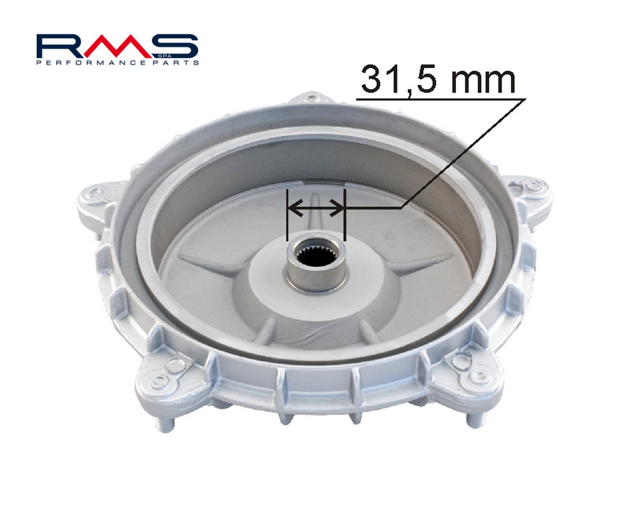 Brake drum RMS 225085080 rear