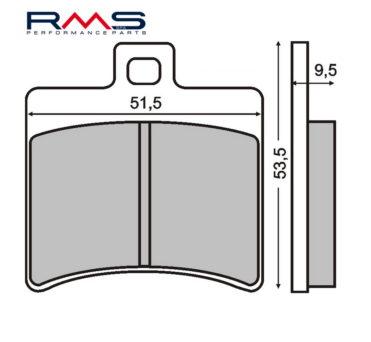 Disk pločice RMS 225100310 organic