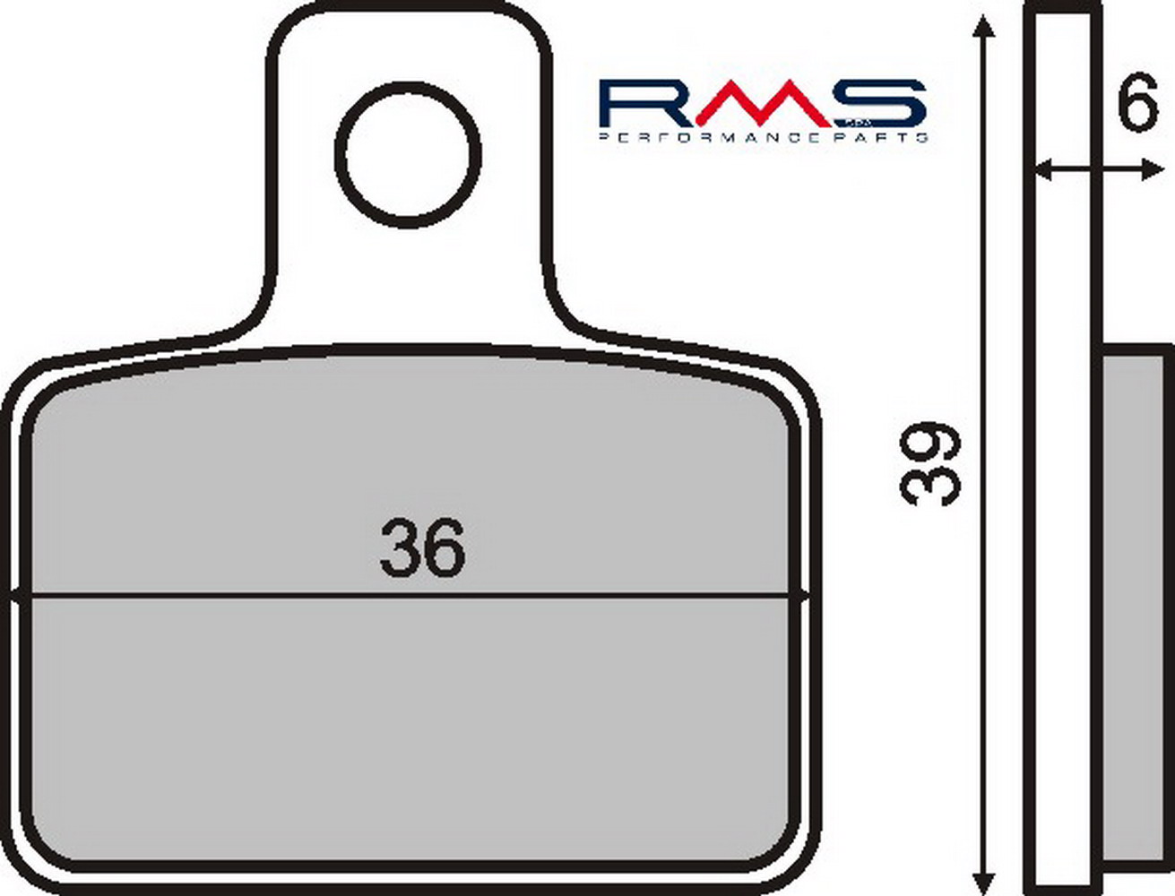 Disk pločice RMS 225100650 organic