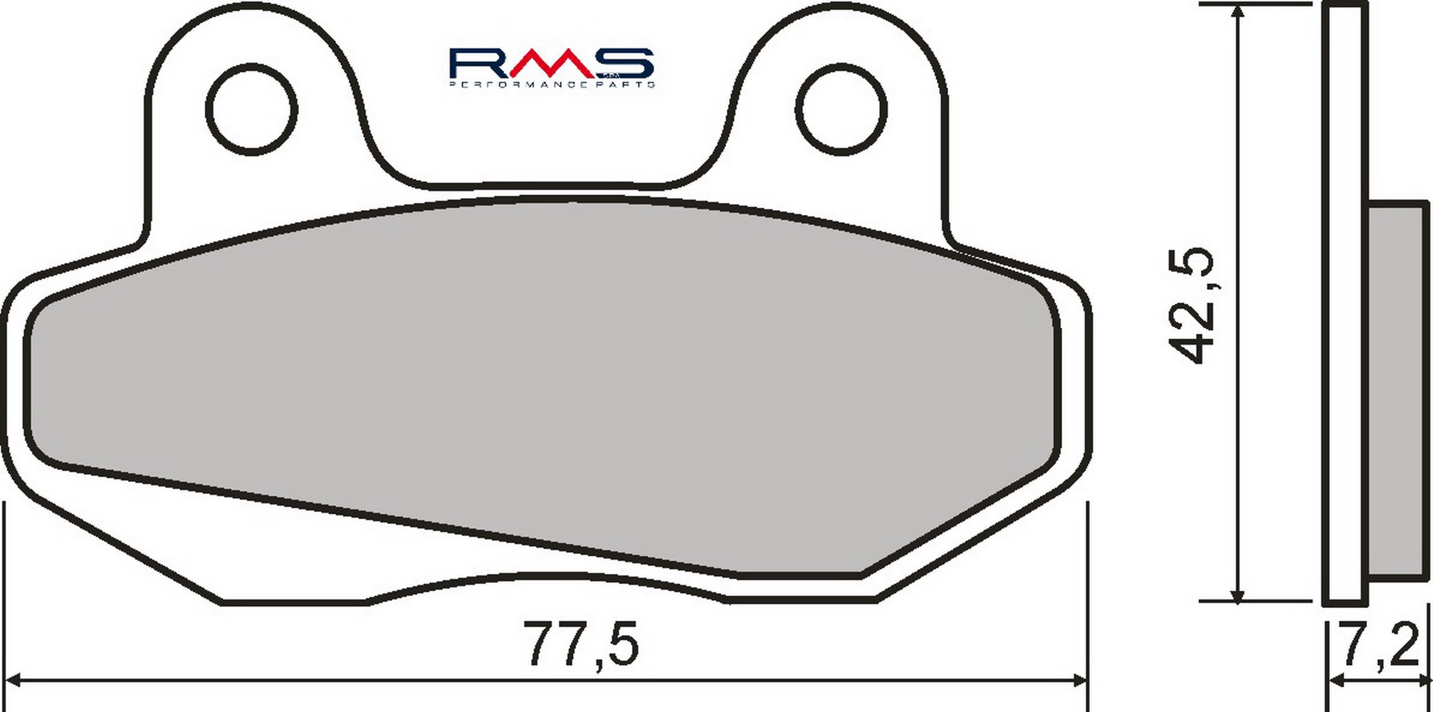 Disk pločice RMS 225102590 organic