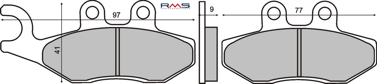 Disk pločice RMS 225102620 organic
