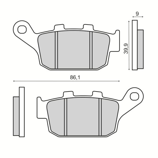 Disk pločice RMS 225103520 rear homologated