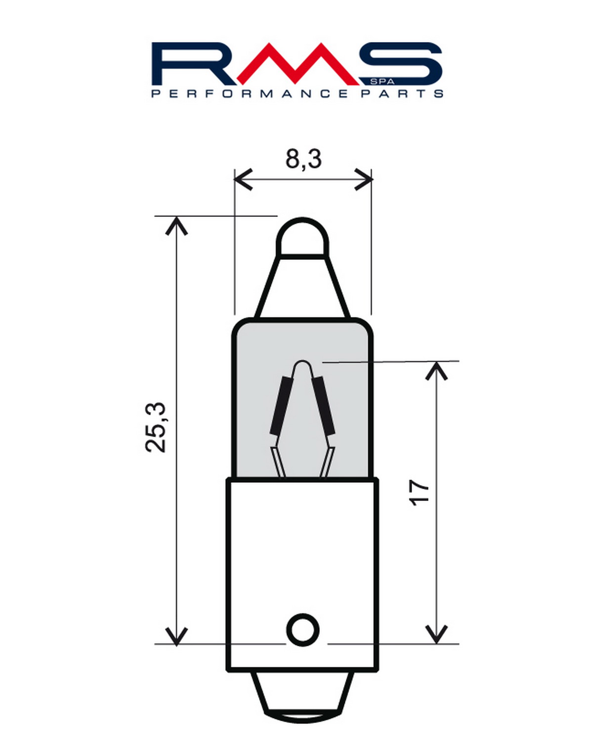 Bulb RMS 246510025 12V 23W, 180°