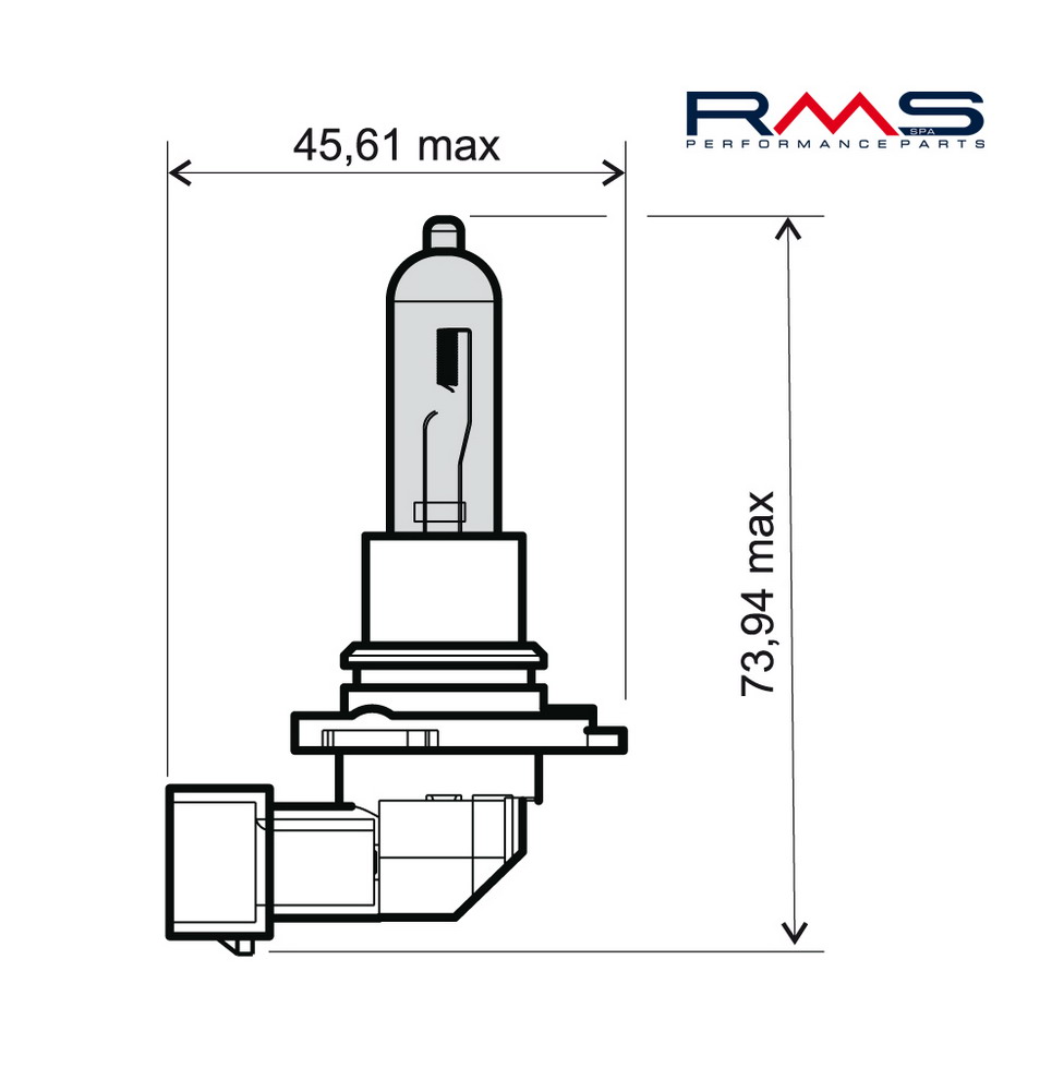 Bulb RMS 246510095 12V 65W, HB3 white
