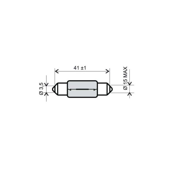 Bulb RMS FLOSSER 246510126 6V-15W T 15x42