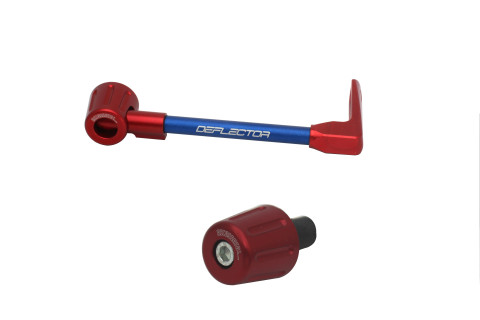 Lever guard in aluminium + left end ACCOSSATO DE004 with blue hose and joint right