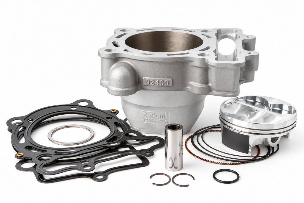 Standard bore HC cylinder kit CYLINDER WORKS 30001-K01HC 77mm for KAWASAKI KX 250 (F) 4T 2004-2005, SUZUKI RM-Z 250 2004-2006