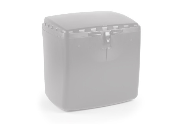 Top box PUIG MEGA BOX 3108B white 100l, lock without key