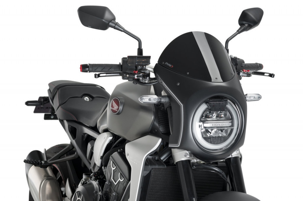 Windshield PUIG SEMI-FAIRING 3133N matt black Crni