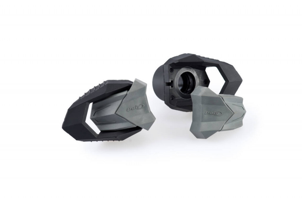 Frame sliders PUIG R19 3152N black with grey rubber