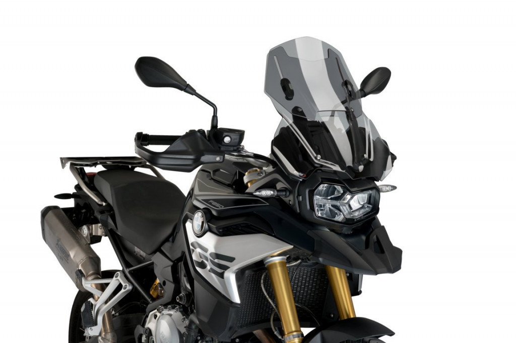 Windscreen PUIG RACING WITH SUPPORT + PROTECTION 3179H smoke