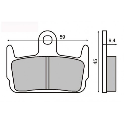 Crash pads ACCOSSATO with screw cover silver