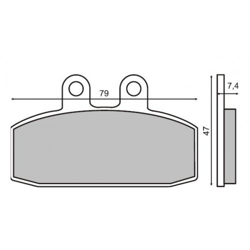 Crash pads ACCOSSATO without screw cover Crni