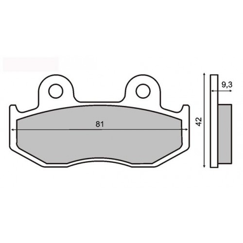 Crash pads ACCOSSATO with screw cover Crni