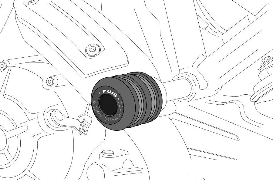 Frame sliders PUIG VINTAGE 3582N Crni