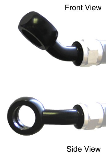 Banjo Venhill POWERHOSEPLUS 3/60087/BLACK 45° Crni