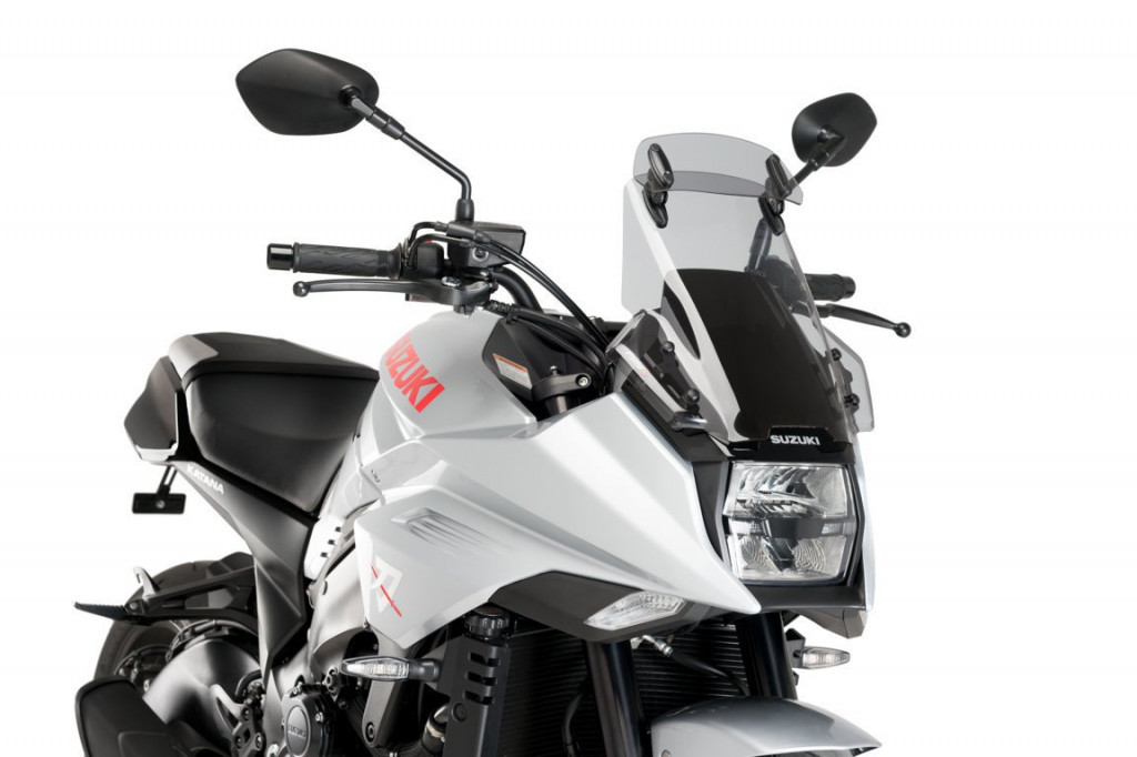 Windscreen PUIG TOURING WITH VISOR 3638H smoke for SUZUKI GSX-S 1000 Katana 2019-2024