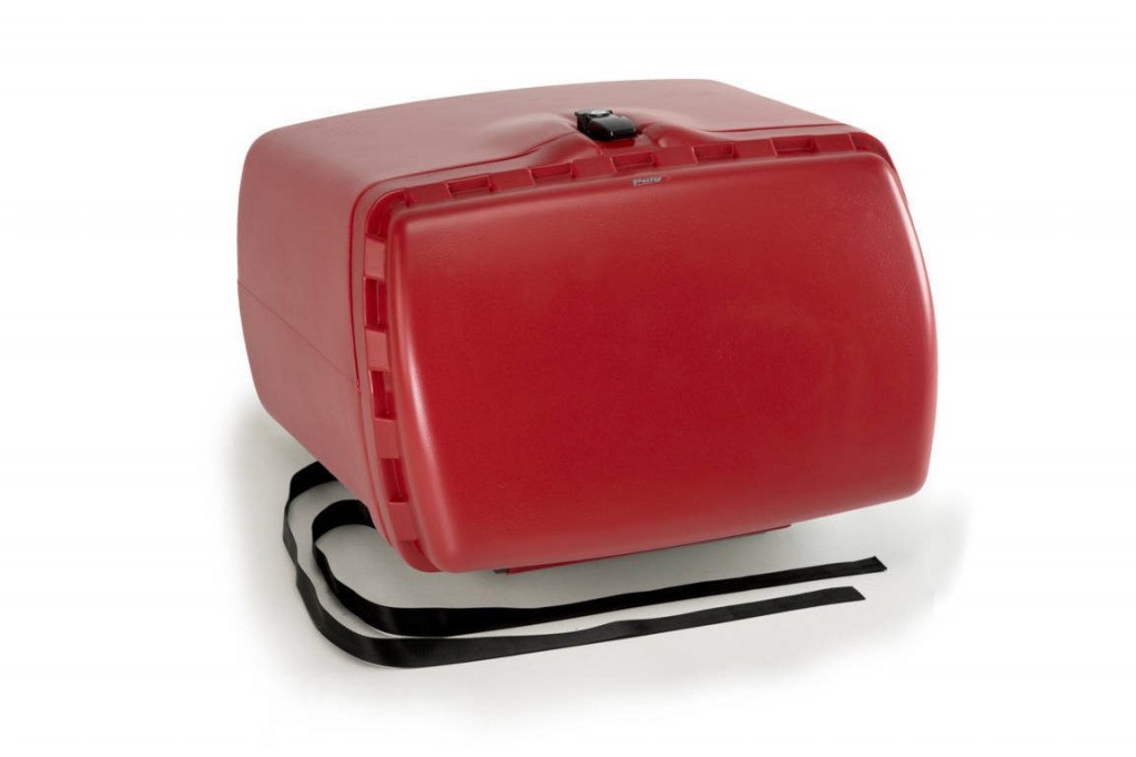 Top box PUIG MAXI BOX 3660R crven without lock and fasten with included straps