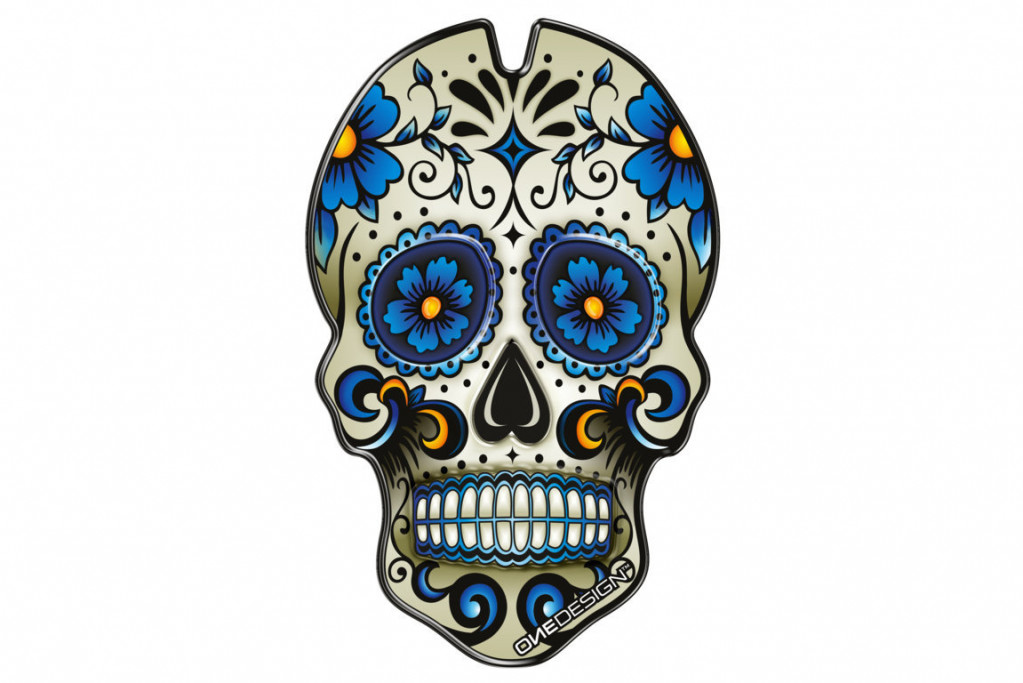 Tank pad PUIG SKULL 3673A plavi
