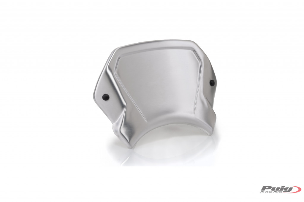 Windshield PUIG FRONTAL PLATE 3701P silver aluminium