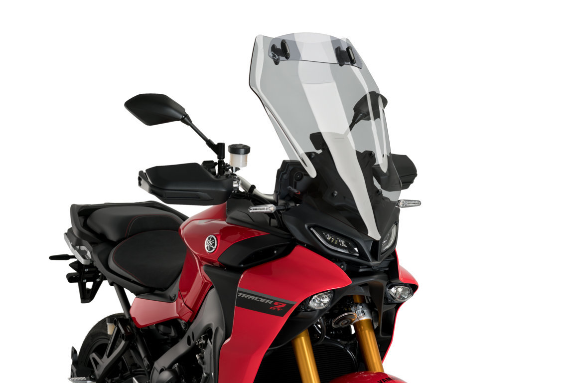 Windscreen PUIG TOURING WITH VISOR 3755H smoke for YAMAHA Tracer 9 2021-2024