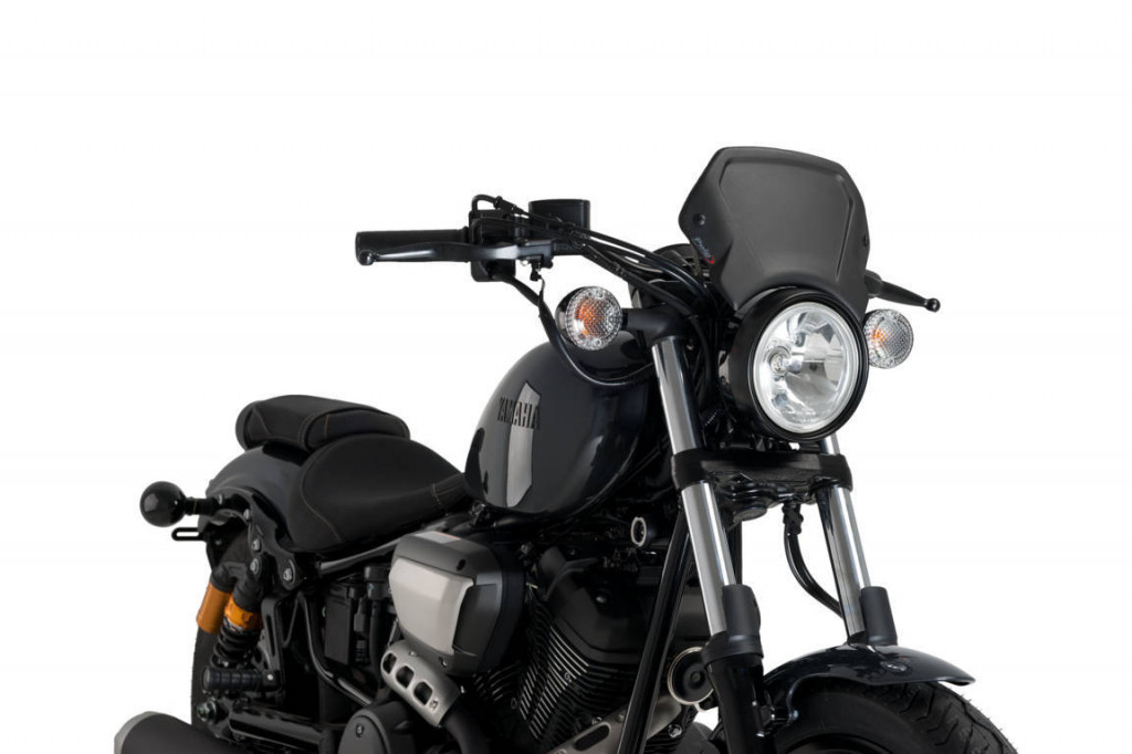 Windshield PUIG FRONTAL PLATE 3813N Crni aluminium