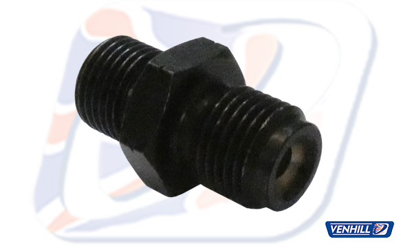 Male adaptor Venhill POWERHOSEPLUS 3/70125A/BLACK 10x1.25mm concave Crni