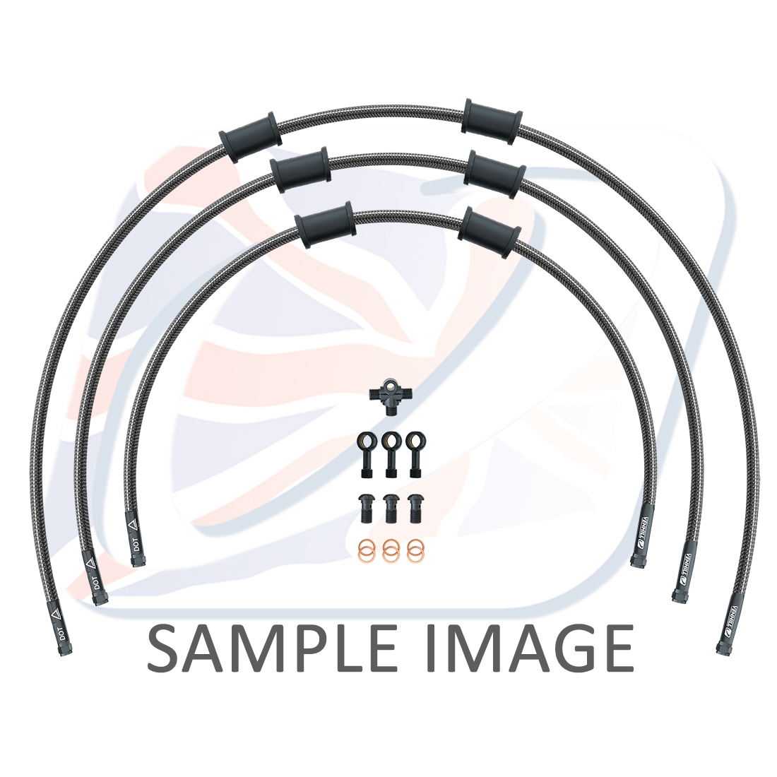 STANDARD Front brake hose kit Venhill POWERHOSEPLUS SUZ-15003FB-CB (3 hoses in kit) Carbon hoses, black fittings