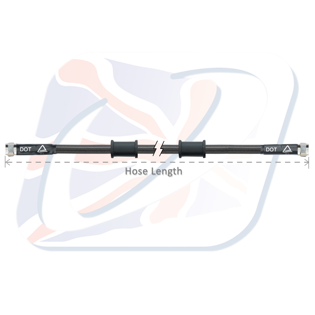 Brake hose Venhill POWERHOSEPLUS 3H0450-CB 450mm Carbon