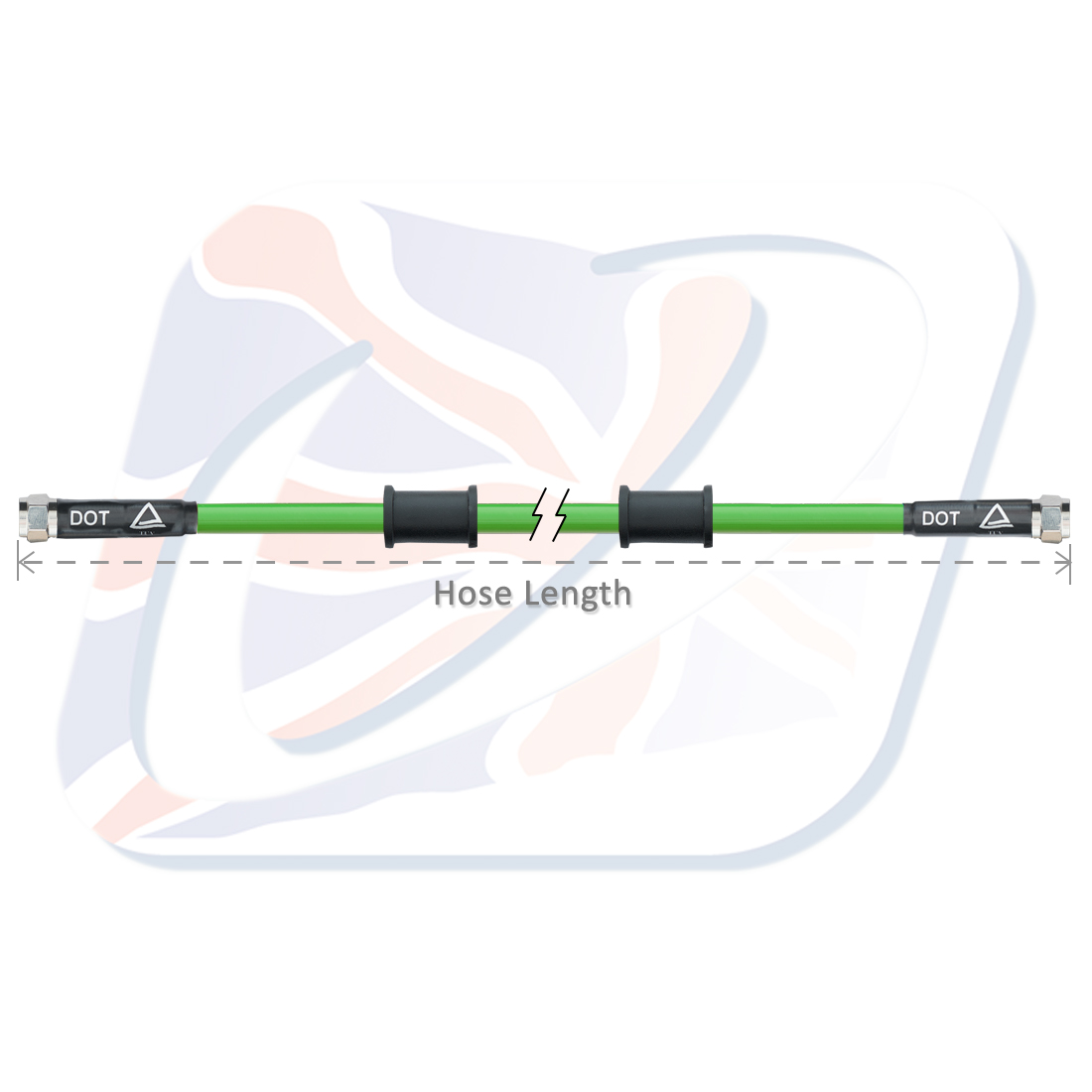Brake hose Venhill POWERHOSEPLUS 3H0300-GR 300mm Green