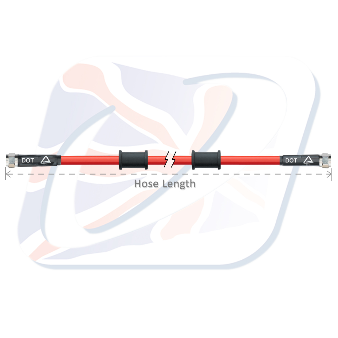 Brake hose Venhill POWERHOSEPLUS 3H0325-RD 325mm Crven