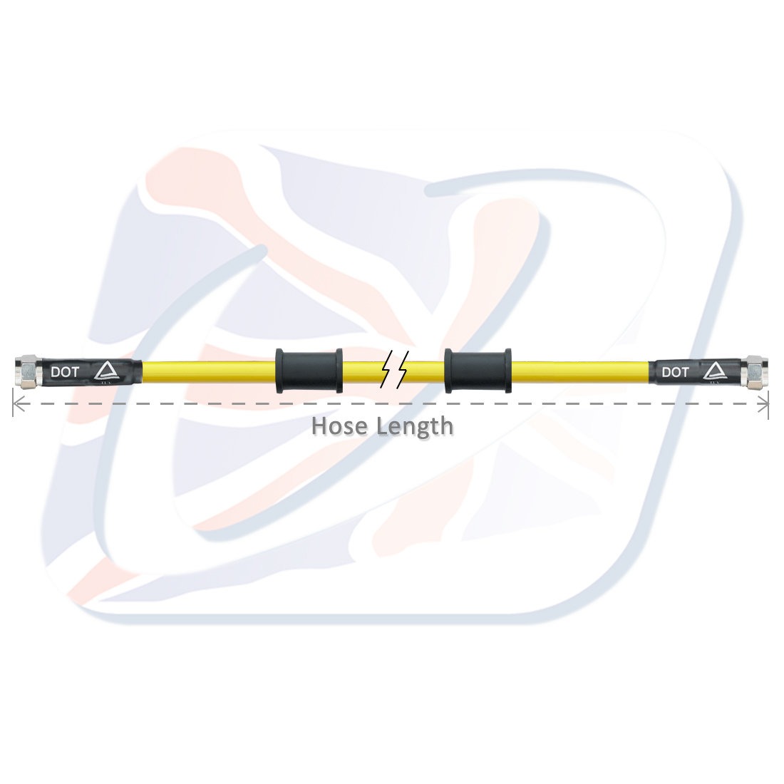 Brake hose Venhill POWERHOSEPLUS 3H0425-YE 425mm Yellow