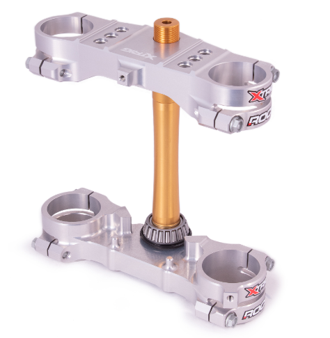 Triple clamp X-TRIG ROCS TECH 40404001 Silver 27mm