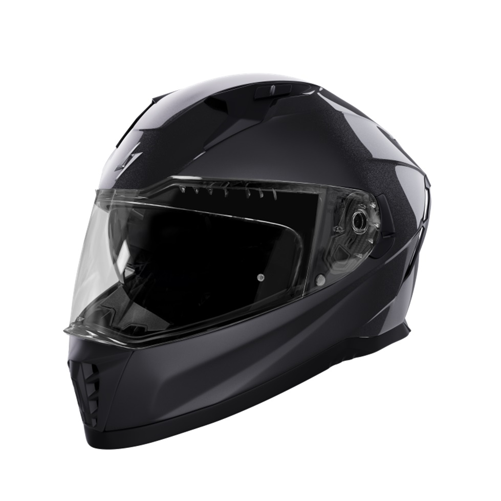 Full face helmet STORMER BLASTER SOLID black pearly XS