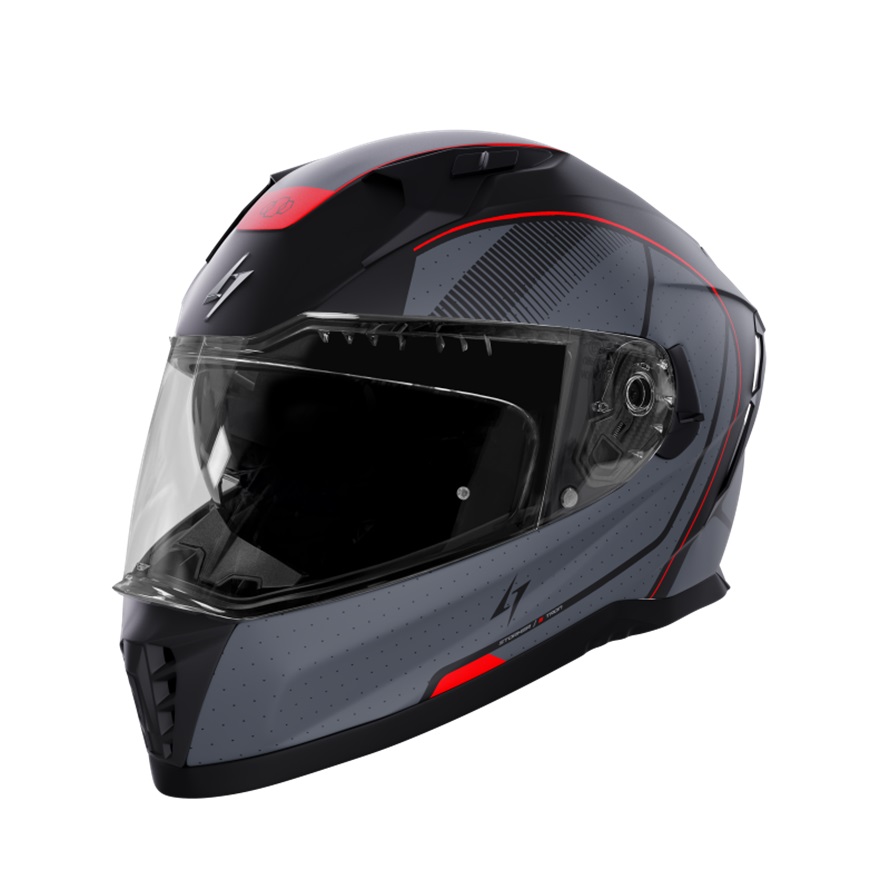 Full face helmet STORMER BLASTER TRON red, metal matt XS