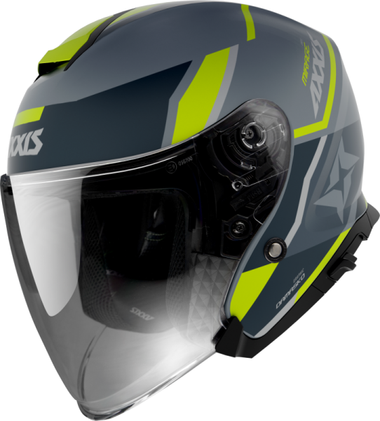 JET helmet AXXIS MIRAGE SV ABS damasko fluor yellow matt XS