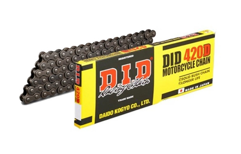 Chain kit D.I.D Chain - Silver chain 420 D, Non-sealed, CHK front sprocket JT, CHK rear sprocket JT for YAMAHA DT 50 R 2012