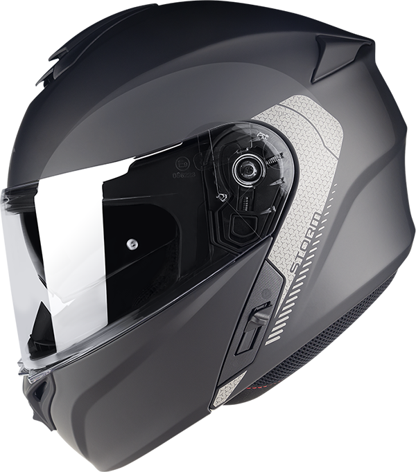 FLIP UP helmet AXXIS STORM SV solid matt titanium XS